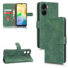 For vivo Y16 4G Skin Feel Magnetic Flip Leather Phone Case(Green) - 1