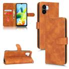 For Xiaomi Redmi A1 4G Skin Feel Magnetic Flip Leather Phone Case(Brown) - 1