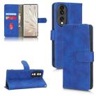 For Honor 70 5G Skin Feel Magnetic Flip Leather Phone Case(Blue) - 1