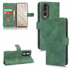 For Honor 70 5G Skin Feel Magnetic Flip Leather Phone Case(Green) - 1