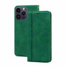 For iPhone 14 Pro Max Frosted Business Magnetic Horizontal Flip PU Phone Case(Green) - 1