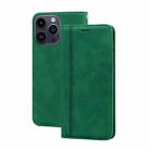 For iPhone 14 Pro Frosted Business Magnetic Horizontal Flip PU Phone Case(Green) - 1