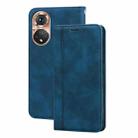 For Honor X7/Play 30 Plus Frosted Business Magnetic Horizontal Flip PU Phone Case(Blue) - 1