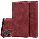 For Samsung Galaxy M53 Frosted Business Magnetic Horizontal Flip PU Phone Case(Brown) - 1