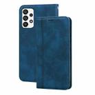 For Samsung Galaxy A73 5G Frosted Business Magnetic Horizontal Flip PU Phone Case(Blue) - 1