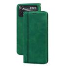 For Xiaomi Poco M4 Pro 4G Frosted Business Magnetic Horizontal Flip PU Phone Case(Green) - 1