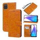 For Samsung Galaxy M33 5G Global Oil Wax Texture Leather Phone Case(Yellow) - 1
