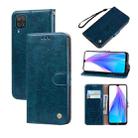 For Samsung Galaxy M53 Oil Wax Texture Leather Phone Case(Blue) - 1