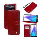 For Xiaomi Poco M4 Pro 4G Oil Wax Texture Leather Phone Case(Red) - 1