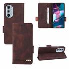 For Motorola Edge X30 / Edge 30 Pro / Edge+ 2022 Magnetic Clasp Leather Phone Case(Brown) - 1