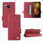 For Sharp Aquos Sense 7 Magnetic Clasp Leather Phone Case(Red) - 1