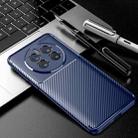 For Huawei Mate 50 Carbon Fiber Texture Fine Hole TPU Phone Case(Blue) - 1