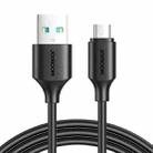 JOYROOM S-UM018A9 2.4A USB to Micro USB Fast Charging Data Cable, Length:0.25m(Black) - 1