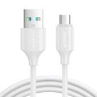 JOYROOM S-UM018A9 2.4A USB to Micro USB Fast Charging Data Cable, Length:0.25m(White) - 1