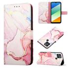 For Infinix Smart 6 Plus/X6823 PT003 Marble Pattern Flip Leather Phone Case(Rose Gold LS005) - 1