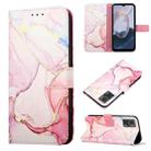 For Motorola Moto E22i 4G/E22 4G PT003 Marble Pattern Flip Leather Phone Case(Rose Gold LS005) - 1