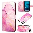 For Kyocera Android One S9/KC-S304/Digno SANGA Edition PT003 Marble Pattern Flip Leather Phone Case(Pink Purple Gold LS001) - 1