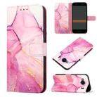 For Kyocera Qua Phone QX KYV42 PT003 Marble Pattern Flip Leather Phone Case(Pink Purple Gold LS001) - 1