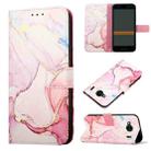 For Kyocera Qua Phone QX KYV42 PT003 Marble Pattern Flip Leather Phone Case(Rose Gold LS005) - 1