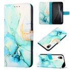 For Cubot Pocket PT003 Marble Pattern Flip Leather Phone Case(Green LS003) - 1