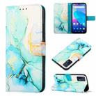 For Oukitel C31 PT003 Marble Pattern Flip Leather Phone Case(Green LS003) - 1