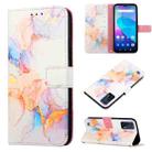 For Oukitel C31 PT003 Marble Pattern Flip Leather Phone Case(Galaxy Marble White LS004) - 1