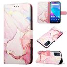 For Oukitel C31 PT003 Marble Pattern Flip Leather Phone Case(Rose Gold LS005) - 1