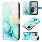 For Xiaomi 12T/12T Pro/Redmi K50 Ultra PT003 Marble Pattern Flip Leather Phone Case(Green LS003) - 1