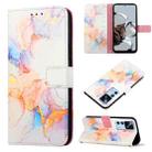 For Xiaomi 12T/12T Pro/Redmi K50 Ultra PT003 Marble Pattern Flip Leather Phone Case(Galaxy Marble White LS004) - 1