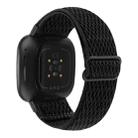 For Fitbit Versa 4 / Sense 2 Universal Wave Nylon Watch Band(Black) - 2