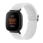 For Fitbit Versa 4 / Sense 2 Universal Wave Nylon Watch Band(White) - 1