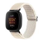 For Fitbit Versa 4 / Sense 2 Universal Wave Nylon Watch Band(Beige) - 1