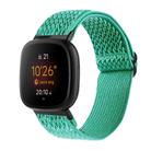 For Fitbit Versa 4 / Sense 2 Universal Wave Nylon Watch Band(Mint Green) - 1