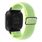 For Fitbit Versa 4 / Sense 2 Universal Wave Nylon Watch Band(Bright Yellow) - 2