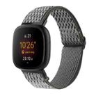 For Fitbit Versa 4 / Sense 2 Universal Wave Nylon Watch Band(Dark Olive) - 1