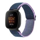 For Fitbit Versa 4 / Sense 2 Universal Wave Nylon Watch Band(Midnight Blue) - 1