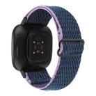 For Fitbit Versa 4 / Sense 2 Universal Wave Nylon Watch Band(Midnight Blue) - 2