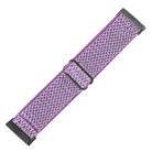 For Fitbit Versa 4 / Sense 2 Universal Wave Nylon Watch Band(Lilacs) - 3