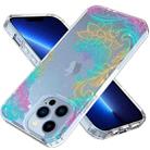 For iPhone 13 Pro Max Laser IMD Phone Case(ZK002BL Small Flower) - 1