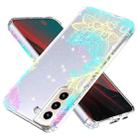 For Samsung Galaxy S22 5G Laser IMD Phone Case(ZK002BL Small Flower) - 1