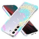 For Samsung Galaxy S22+ 5G Laser IMD Phone Case(ZK002BL Small Flower) - 1