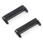 For Fitbit Versa 4 / Sense 2 1 Pair Universal Metal Watch Band Connectors(Black) - 1