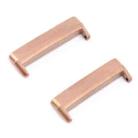 For Fitbit Versa 4 / Sense 2 1 Pair Universal Metal Watch Band Connectors(Rose Gold) - 1