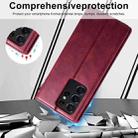 For Samsung Galaxy S21 Ultra 5G LC.IMEEKE RFID Anti-theft Leather Phone Case(Red) - 8