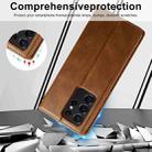 For Samsung Galaxy S21 Ultra 5G LC.IMEEKE RFID Anti-theft Leather Phone Case(Brown) - 8