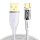JOYROOM S-UC027A3 3A USB to USB-C/Type-C Intelligent Power-Off Fast Charging Data Cable, Length:1.2m(White) - 1