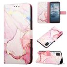 For Nokia C2 2ND Edition PT003 Marble Pattern Flip Leather Phone Case(Rose Gold LS005) - 1