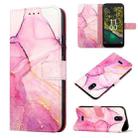 For Nokia C100 PT003 Marble Pattern Flip Leather Phone Case(Pink Purple Gold LS001) - 1