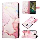 For Nokia C100 PT003 Marble Pattern Flip Leather Phone Case(Rose Gold LS005) - 1