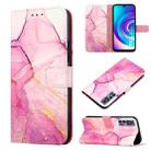 For TCL 30 5G/30+ 5G PT003 Marble Pattern Flip Leather Phone Case(Pink Purple Gold LS001) - 1